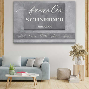 MeForYou Personalisierbares Leinwandbild "TheFamily"